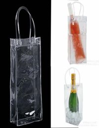 Bag Gift Wine Beer Champagne Bucket Drink Ice Bag Bottle Cooler Chiller Foldable Carrier Favor Gift Festival Bags3112328