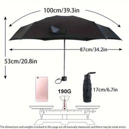 Umbrellas Travel Umbrella Compact Lightweight Portable Strong Waterproof Folding Umbrella With 6 Bones Reinforced UV Protection For Men