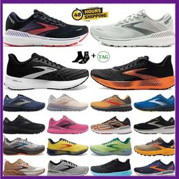 2024 Designer Brooks Launch 9 Running Shoes Mans Womens Ghost Hyperion Tempo Triple Black White Grey Yellow Orange Trainers Glycerin Cascadia 22 20 16 Sneakers