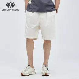 Men's Pants CKNE 2024 Loose Shorts Summer Thin Trendy Straight Sports Casual White Split