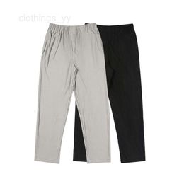 Men's Pants Solid Color Pleated HOMME PLISSE pants Men Women Joggers Drawstring Trousers Sweat