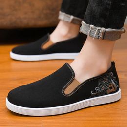 Casual Shoes 2024 Male Fashion Comfortable Spring Summer Pattern Slip On Men Cool Street Canvas Man's Flag