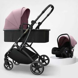 Strollers# New baby stroller 3-in-1 folding shock-absorbing carrier high visibility Q240429