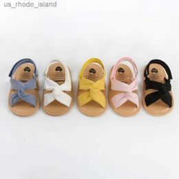 Sandals 0-18 meter newborn baby shoes for boys and girls summer beach PU soft rubber sole anti slip baby first step walking childrens shoes baby sandalsL240429