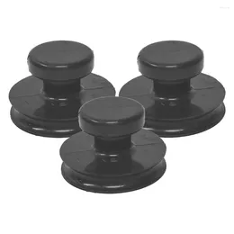 Bowls 3 Pcs Sound Bowl Handle Buddha Music Accessories Cups Lifting Meditation Component Parts Rubber