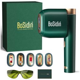 BoSidin IPL Hair Removal with Painless Ice Cooling - 2 in 1 Facial Rejuvenation, 61 Modes, 6 Levels - Permanent Laser Hair Removal for Women.