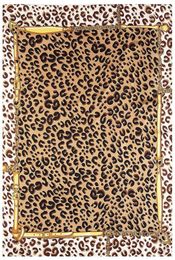 New Arrival Twill Silk Scarf Woman Square Scarf Leopard Print Fashion Silk ScarfWraps Hijab Female Shawls 130cmx130cm7267019