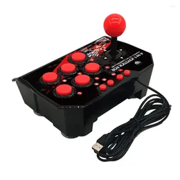 Game Controllers Fight Stick Joystick Acrylic Panel Fighting American Style Street Fighter Ylw Black Gaming Accessories