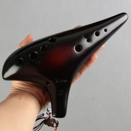 Instrument SevenAngel High Quality Ocarina 12 Hole Alto F Key Okarina Performance Smouldering Ocarina Music Instruments