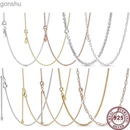 Pendant Necklaces Hot selling 925 Silver Exquisite Beaded Chain Original Womens Thick Anchor Necklace Beaded Pendant DIY Charming JewelryWX