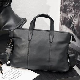 Briefcases Men's Briefcase Business Large Capacity Teacher Laptop Bags Executive Man Shoulder Transverse Tote Cross Bag Working