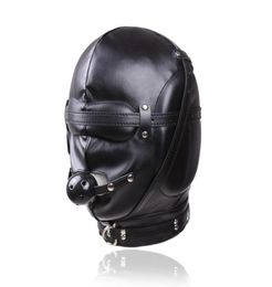 2023 New Fetish PU Leather BDSM Bondage Hood SM Totally Enclosed Mask With Lock Slave Restraints Sex Toy For Couples Sex Product4451818