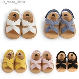 Sandaler 1 par sommarbarn Baby Girl Fashion Sandaler Non Slip Soft and Bekväm baby och småbarn Fashion Walking Shoes 0-18ml240429