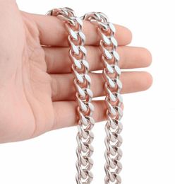 Granny Chic Never Fade 7mm Stainless Steel Cuban Chain Necklace Waterproof Men Link Curb Chain Gift Jewelry 1632 Inch27387242311584