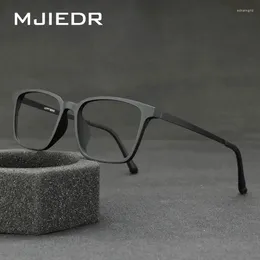 Sunglasses Frames MJIEDR Ultra-light Fashion TR90 Eyewear Women Pure Titanium Square Flexibl Optical Prescription Men's Eyeglasses