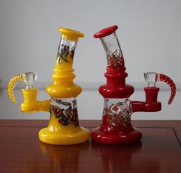 Colourful Bongs Mini Pipe Dab Rigs Small Bubbler Hookahs Beaker Bong oil rig with a bowl9882223
