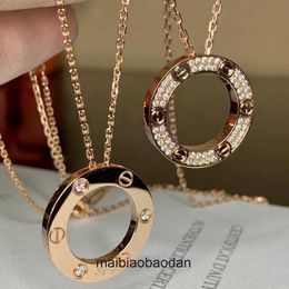 Cartre High End jewelry necklaces for womens Full Sky for Women 925 Silver Full Diamond Love Collar Chain Pendant Original 1:1 With Real Logo and box