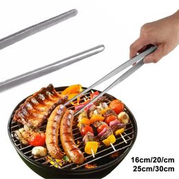 Decorations 16/20/25/30 Cm Toothed Tweezers Stainless Steel Long Food Tongs Barbecue BBQ Tool Straight Home Medical Garden Kitchen Eyelash
