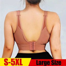 Bras Cloud Hide Sports Bras for Women Gym Workout Large Size S-5XL Crop Top Big Lady Fitness Push Up Vest Running Female Shrit Y240426