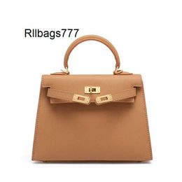 Totes Handbag KY L 2024 New Autumn/Winter Fashion Cowhide Premium Genuine Leather Bag Mini Crossbody Handheld Small Bag Girl