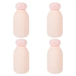 Storage Bottles Travel 4Pcs Squeeze Toiletry Container Flip Cap Empty Shampoo Conditioner