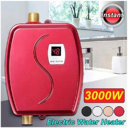 220V 3800W Electric Water Heater Instant Tankless Water Heater Indoor Water Heating EU Plug For Shower Kitchen Bathroom