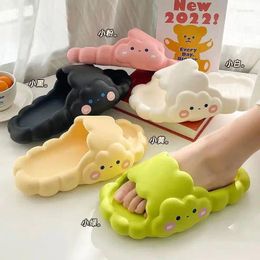 Slippers Cute Women Wearing Thick Sole Anti Slip Silent Couple Sandals And With Soft Soles Personalised Deodorization