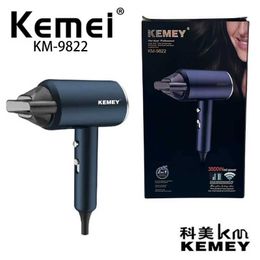 Hair Dryers KEMEI KM-9822 1800W high-power multifunctional 60 degree constant temperature professional salon hair dryer Q240429