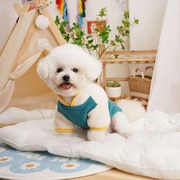 Dog Apparel Color-blocking Design Pet Jumpsuit Comfortable For Dogs Cozy Jumpsuits Winter Warmth Cats Stylish