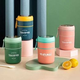 Bento Boxes 710ML Stainless Steel Lunch Box Drinking Cup With Spoon Food Thermal Jar Insulated Soup Thermos Containers Thermische lunchbox