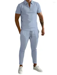 Men's Tracksuits Spring Summer Suit Set Polo Short Sleeved Sports Pants 2-piece Plus Size T-shirt Trouser Eurocodice