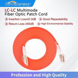 LC-LC Patch Cord OM1 Multimode Duplex Fibra Optica Patch Cable UPC Polish 2.0mm 1m,2m,3m,5m, FTTH Fiber Optical Switch Cable