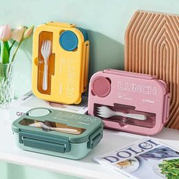 Bento Boxes 1300ML Portable Lunch Box For Kids With Fork and Spoon Microwave Bento Boxes for Students adults Safe Food Storage Container