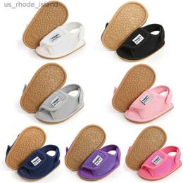 Sandals Summer baby shoes suitable for girls and boys non slip soft sole hollow design childrens sandals first movers and toddler shoesL240429