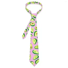 Bow Ties Avocado Love Tie Funny Fruit Print Daily Wear Party Neck Retro Casual For Unisex Adult Collar Necktie Gift