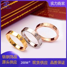 Love Ring Men and Women Luxury and exquisite ring Red Diamond Ring Female Couple 18K Rose Gold with cart original rings