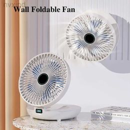 Electric Fans Portable Cooling Fan Folding Wall-Mounted Table Electric Fan Rechargeable/ USB Power Household Dual Use For Home Kitchen Office d240429