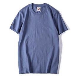 Men's T-Shirts Summer New Retro Short-slved O-neck Soild Color T-shirt Mens Fashion Simple 100% Cotton Washed Casual Sport Tops H240429