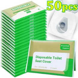 Set Portable Disposable Toilet Seat Cover Travel Camping Hotel Bathroom Accessories Degradable Waterproof Soluble Water Toilet Mats