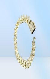 14mm Diamond Miami Prong Cuban Link Chain Bracelets 14k White Gold Iced Icy Cubic Zirconia Jewelry 7inch 8inch Cuban Bracelet22533668035