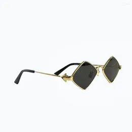 Sunglasses Women Elegant Fashion Designe Quadrilateral Titanium Frame Polarised Beaut Men Business Glasses
