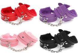 Whole delight plush handcuffs European and American toys stamping handcuffs adult sex goods leather handcuffs speci2326088