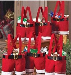 Yeni Noel Pantolon Stil Noel Şeker Hediye Çantası Noel Bag Hediye 20pcs Lot6081926