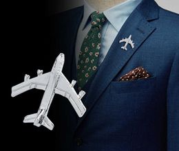 Vintage Airplane Brooch Men Suit Lapel Pin Mini Cute Alloy Badge Sweater Jacket Decor Collar Pin Fashion Jewelry H10182955791
