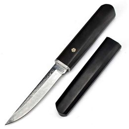 Hk063 Pocket Knife Outdoor Survival Tactical Folding High Quality Damascus Steel Super Sharp High Hardness Pocket Knife Mirror P