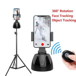 Auto Smart Shooting Selfie Stick 360° Rotation Object Face Tracking Camera Mobile Phone Holder Vlog Tripod for Video Recording 240422