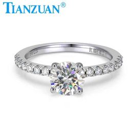 Band Rings 925 SterlSilver Ring 6.5mm D Moissanite Wedd 1.9mm Semi Eternal Reconstruction Ring J240429