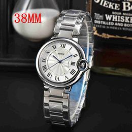 Kajia Ball Quartz Alloy Full Steel Watch Band für Herren und Frauen Businessuhren