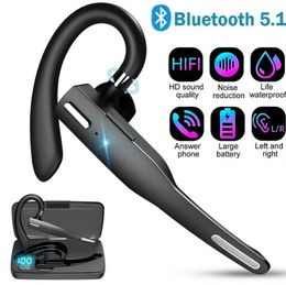 YYK520 Hanging Ear Wireless Bluetooth Headset 5.1 Hands-free ENC Call Noise Reduction Driving Single Ear Business Headphones With Retail Package