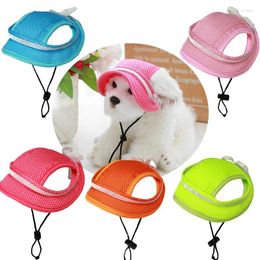 Dog Apparel Summer Pet Hat Breathable Sunshade Cat And Bow Princess Ear Leakage Supplies 2024